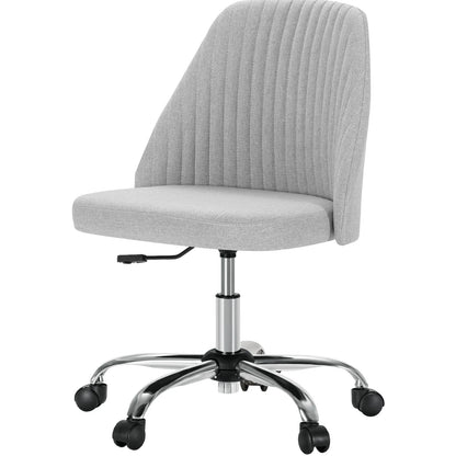 MCQ Armless Ergonomic Fabric Office Chair with 360° Swivel - ElectronAge