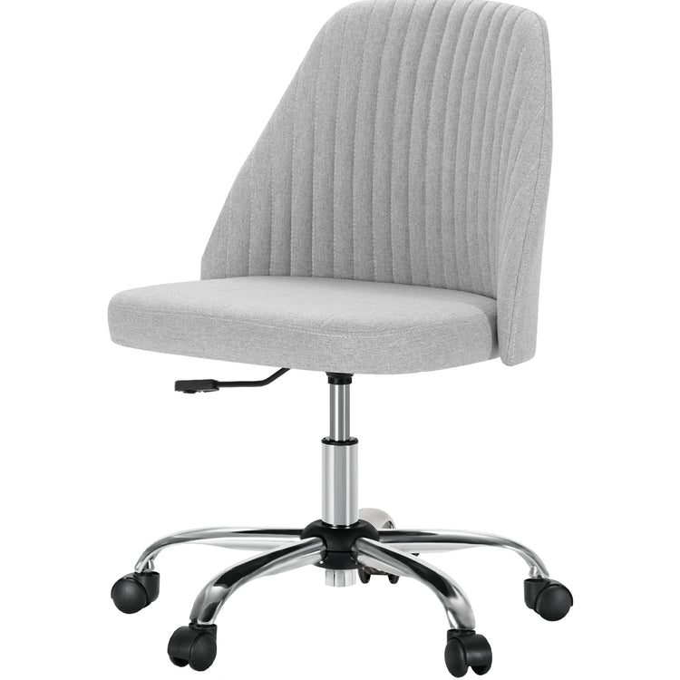 MCQ Armless Ergonomic Fabric Office Chair with 360° Swivel - ElectronAge