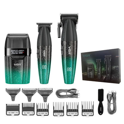 VGR Hair Trimmer Professional 9000 RPM Hair Clipper Cordless Hair Cutting Machine Rechargeable Metal Trimmer for Men V-640 S3