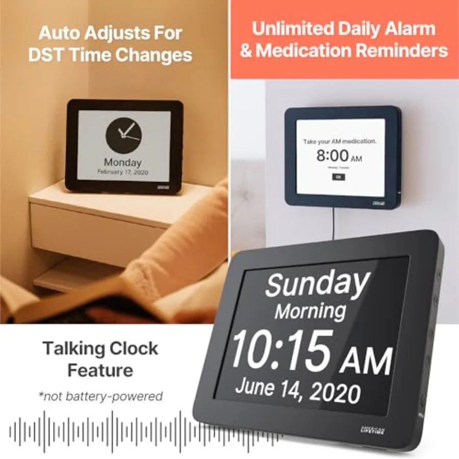 New 2026 Dementia Clock Large Digital Clock - ElectronAge