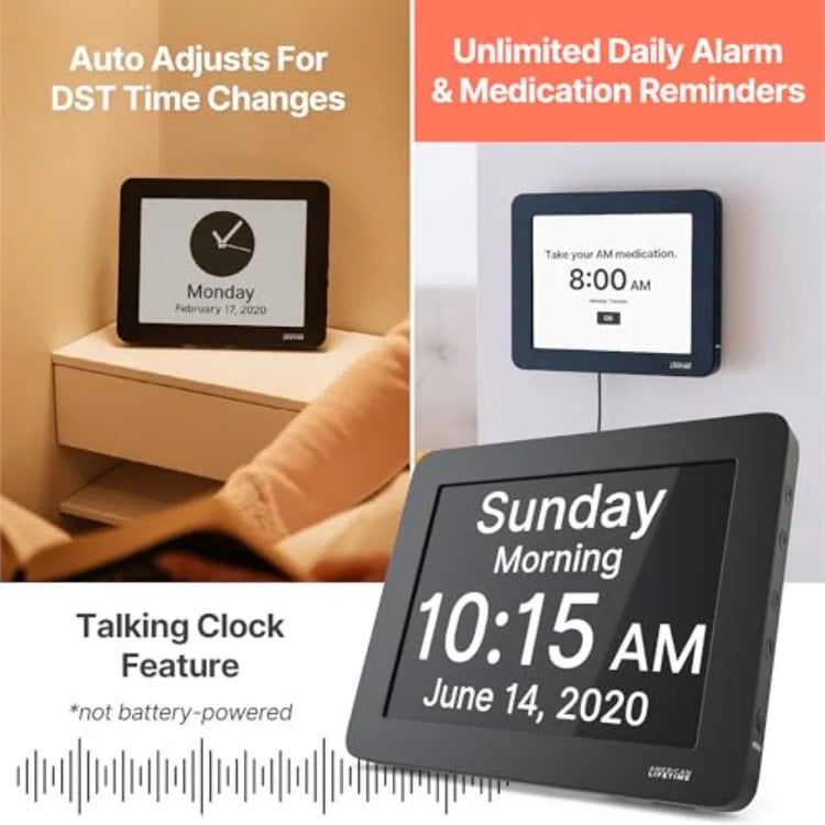 New 2026 Dementia Clock Large Digital Clock - ElectronAge
