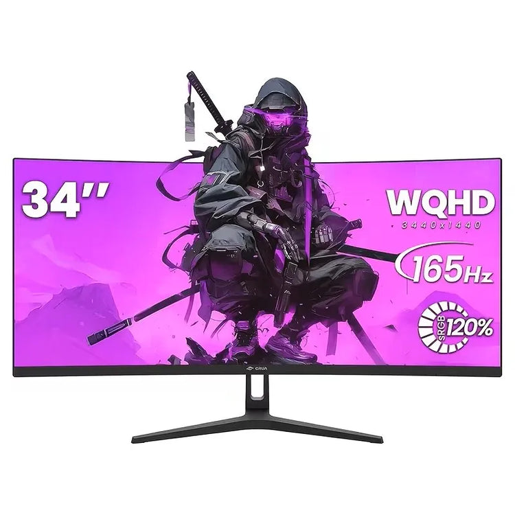 CRUA 34 Inch Ultrawide Curved Gaming Monitor - ElectronAge
