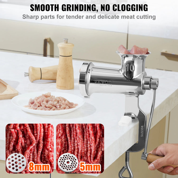 SucceBuy Manual Meat Grinder with Steel Table Clamp - ElectronAge