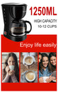 1.25L Electric Drip Coffee Maker 800W Household Coffee Machine 6 Cup Tea Coffee Pot Milk Coffee Maker for Gift 220V Sonifer