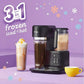 3-in-1 Single-Serve Iced and Hot Coffee/Tea Maker with Blender Reusable Filter Scoop Recipe Book 2 Tumblers Lids and Straws Bla