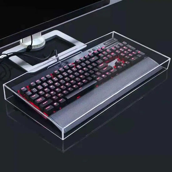 Acrylic Transparent Keyboard Protector Dust Cover Waterproof Anti Cat For Keyboards 470X235X55Mm Protective Case