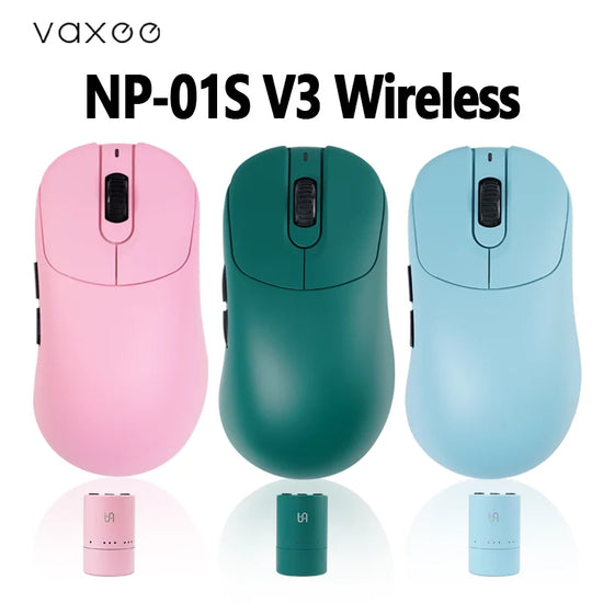 VAXEE NP-01S V3 Wireless Gaming Mouse Core1 Sensor 850IPS Boost 8kHz Polling Rate 57g Lightweight With Customized 8K Dongle