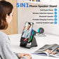5-in-1 Wireless Induction Bluetooth Speaker with Adjustable Phone Stand