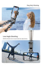 Selfie Stick Tripod Desktop Gimbal Stabilizer Face Tracking Fill Light 360 Rotation for Live Video Shooting Aluminum Alloy Q18