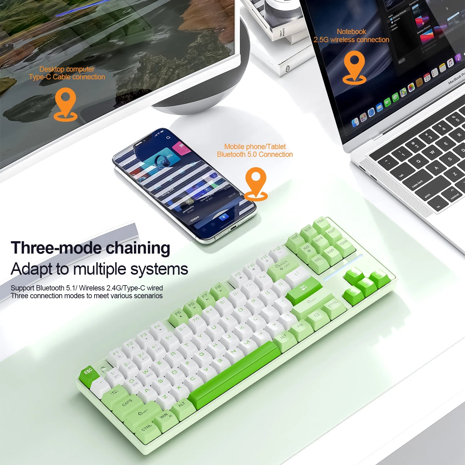 SMAILWOLF MK87 Bluetooth wireless mechanical keyboard - ElectronAge