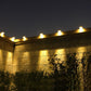 Solar Fence Lights Outdoor Solar Powered Lamps Waterproof LED Gutter Lights for Yard Garden Pathway Lighting Scene Night View