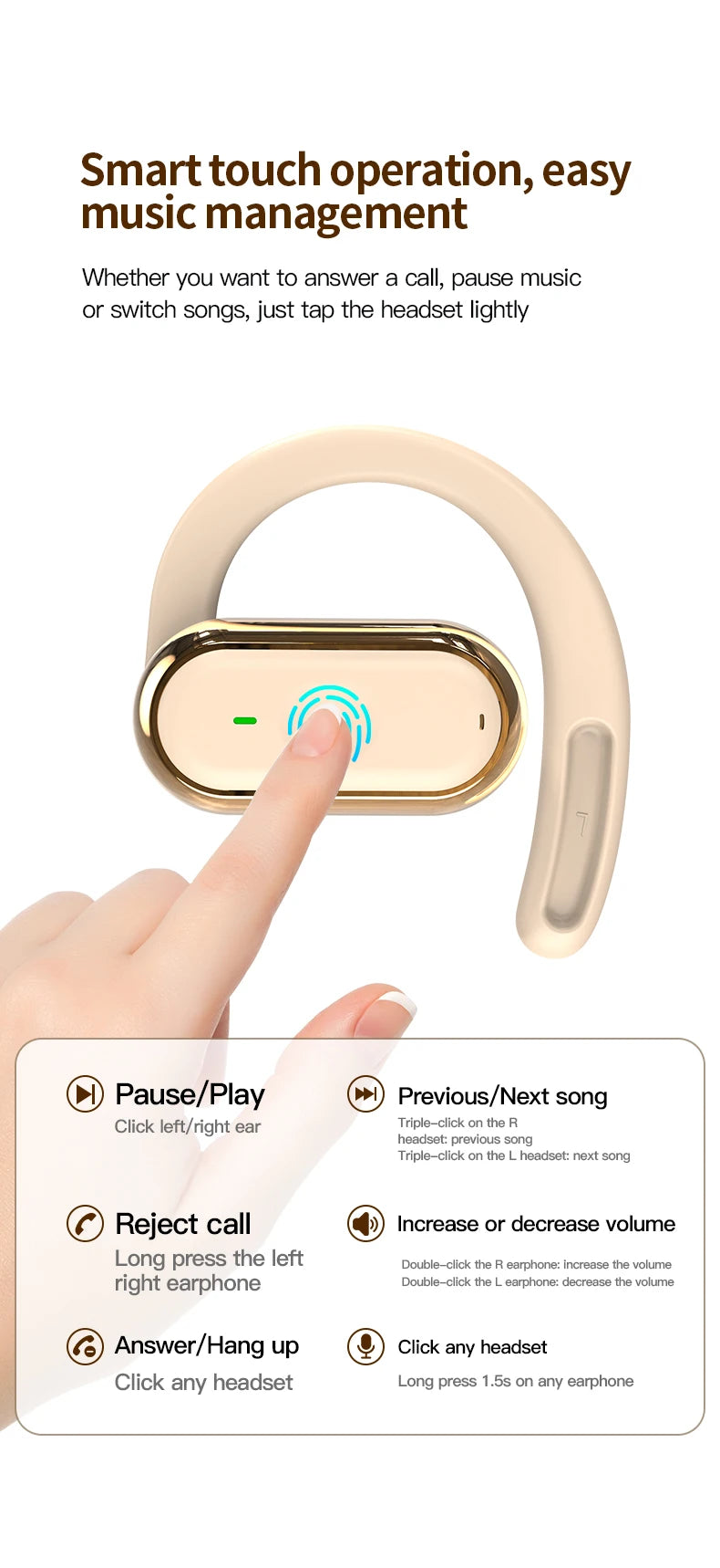 kebidumei Wireless Headphone Bluetooth - ElectronAge