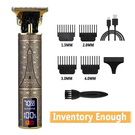 Beard Trimmer Hair Clippers Cordless Rechargeable Hair Cutting Barber Shaving Machine For Men USB Charging