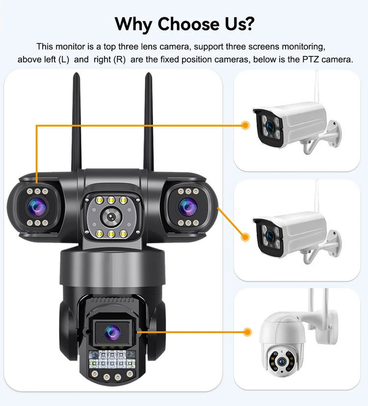 V380 Pro WiFi IP Camera Outdoor 12MP - ElectronAge