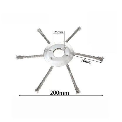 1Pcs 7/8/9-inch Lawn Mower Steel Wire Weed Trimmer Head Rust Removal Wheel Weed Removal Wheel Lawn Mowers Universal Parts