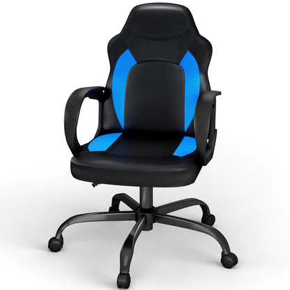 Ergonomic Gaming Chair with PU Leather Adjustable Swivel - ElectronAge