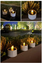 6 Pcs Solar Candles, Flickering Candle Lights, Christmas Halloween Festival Decorations, Outdoor Flameless Night Lights 400mah