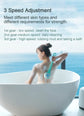 5 in 1 Electric Shower Cleaning Brush Set Rechargeable Long Handle Silicone Back Rubbing Brush for Bath Body Cleaning & Massage