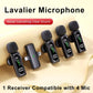 Wireless Lavalier Microphone with 4 Receiver Mic Noise-Canceling For iPhone Android Portable Audio Video Recording Mini Mic