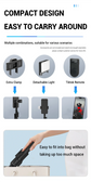 Roreta 1.7M wireless convenient remote control selfie tripod foldable stand with light smartphone stand for iPhone xiaomi