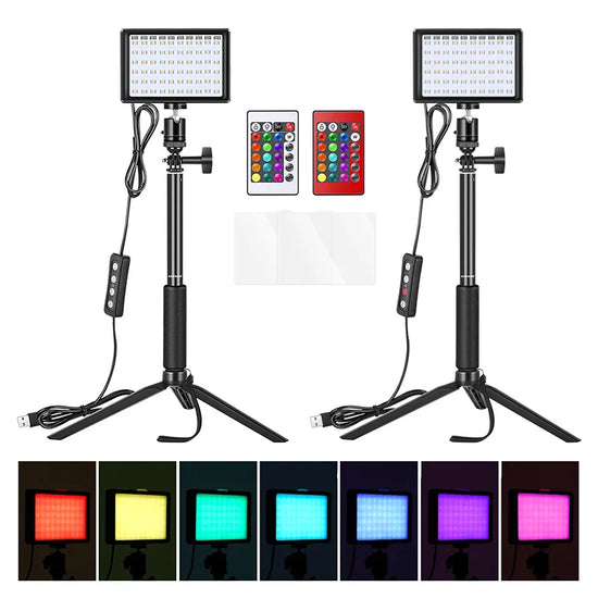 Tripod Filter Dimmable 5600K Shooting Photography 66 LED Brightness Fill Video light for YouTube tabletop phone live USB lamp