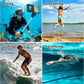 Waterproof Selfie Stick with Phone Case - Professional Underwater Phone Case for Smartphone with Rechargeable Stick in Black an