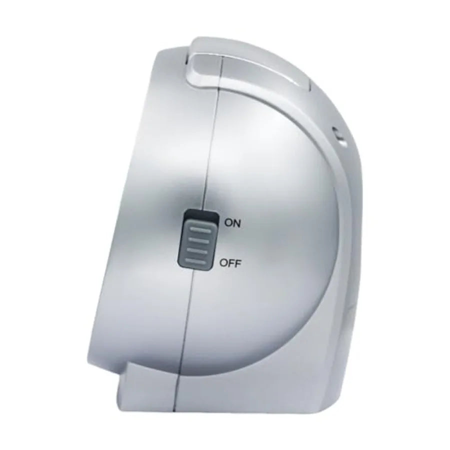 QHK059ALH Oval Non Ticking Bedroom Alarm Clock - ElectronAge