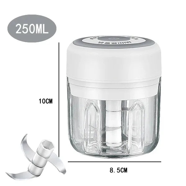 100ML/250ML Electric Meat Mincer Garlic Chopper - ElectronAge