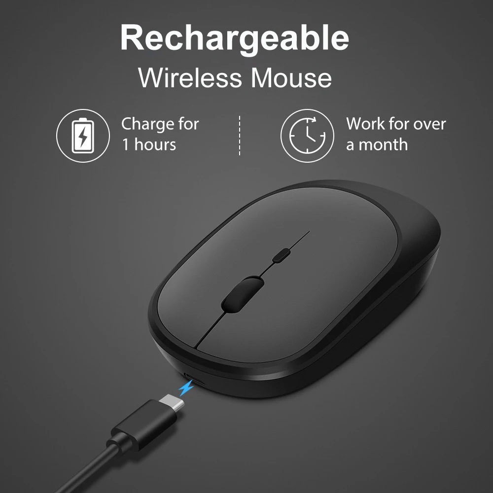 Wireless Mouse Rechargeable Mouse Gamer Dual Modes - ElectronAge