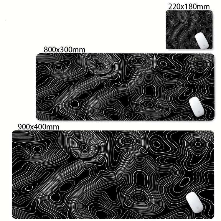 Admisitr XXL Desk Mat Black And White Strata Liquid Mousepad - ElectronAge