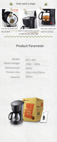 220V Electric Coffee Pot Drip Coffee Maker Home Use Coffee Machine Fully Automatic Cafe Americano Tea Brewing Machine