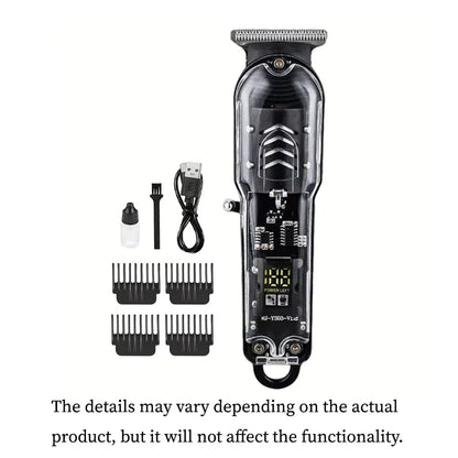 Transparent Body Electric Hair Clipper for Men - ElectronAge