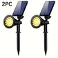 2PC Solar landscape spotlight Solar garden spotlight For Outside intelligent light control lP44 Waterproof solarpanels