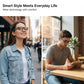 Smart audio glasses, real-time translation via app, photochromic lenses, Hi-Fi music playback, and noise-canceling voice calls.