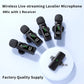 Wireless Lavalier Microphone with 4 Receiver Mic Noise-Canceling For iPhone Android Portable Audio Video Recording Mini Mic