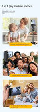 Roreta Mobile selfie stick handle tripod photography tool handheld stability shooting assistant multifunctional travel portable