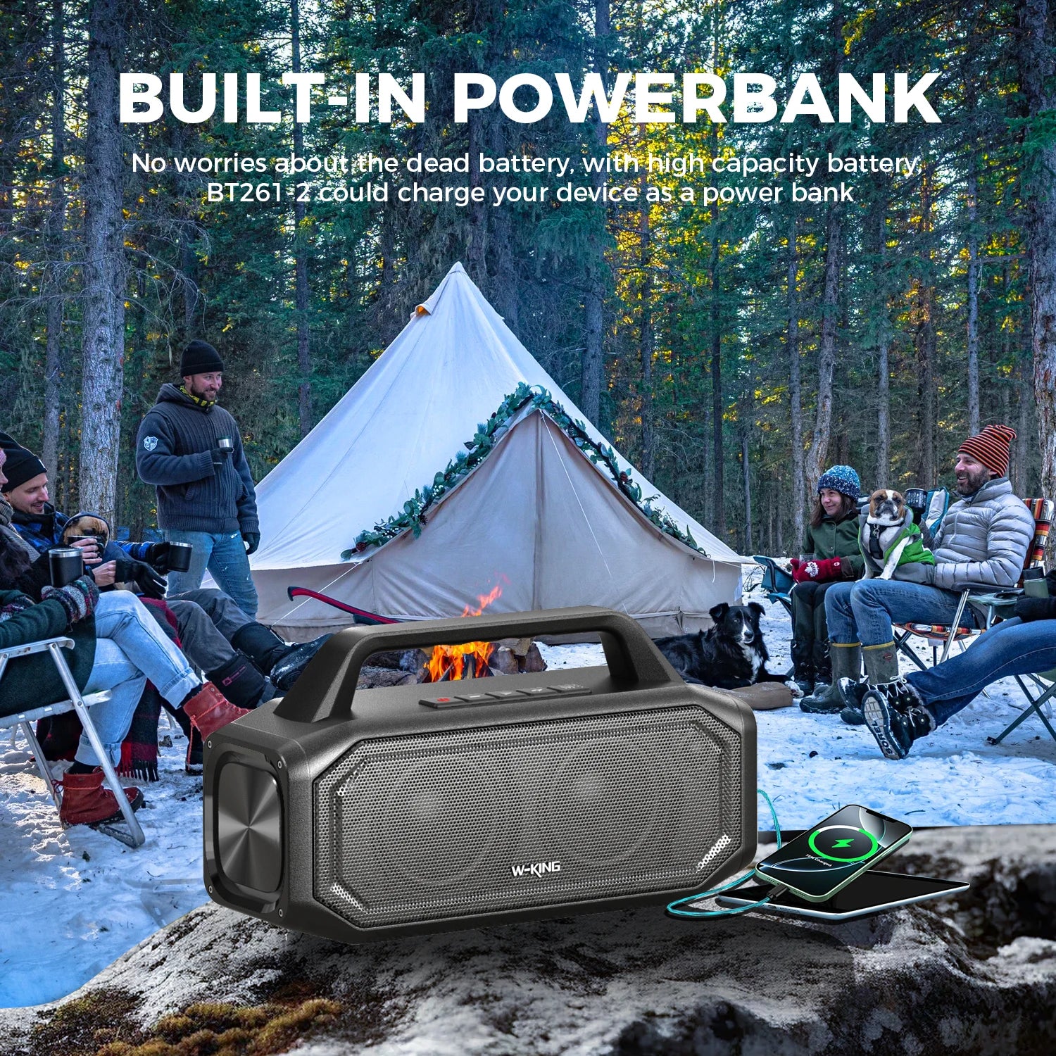 W-KING 80W Speakers Bluetooth - ElectronAge