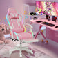Pink Gaming Chair with Speakers and Led Lights - ElectronAge