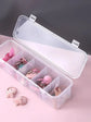 1pc Plastic Hair Accessories Jewelry Sorting Box Five Compartment Storage Box Desktop Miscellaneous Items Data Cable Storage