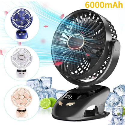 WO.Poblwc Small Desk Clip On Fan