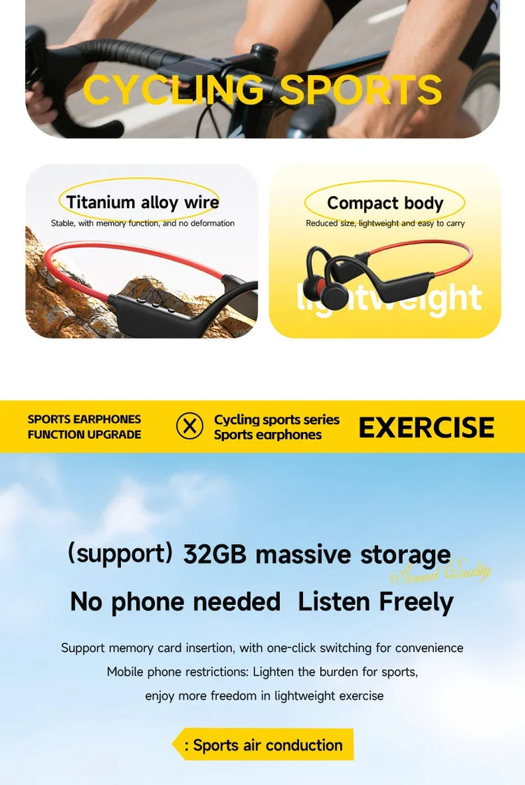 BMAD Open-Ear Bone Conduction Sports Headphones - ElectronAge