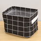 1PC Cotton and Hemp Storage Basket with Handheld Printed Tabletop, Miscellaneous Sorting Cabinet, Small Clothing, Fabric Storage