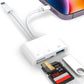 5-in-1 USB 3.0 Type-C SD TF CF Card Reader for iPhone 14 15 16 iPad MacBook Android Huawei Laptop OTG Adapter No APP Requires