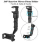 Car Rearview Mirror Phone Holder 360° Rotatable and Retractable Car Phone Mount Multifunctional Rear View Mirror Holder