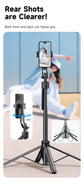 360° AI Tracking Gimbal Stabilizer with Remote Selfie Tripod Extendable Smart Phone Holder with Auto Tracking for Android/iOS