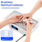 Professional Turbo Nail Dust Collector Two Hands Brushless Vacuum Cleaner Manicure Nail Tools Powerful Nail Fan Reusable Filter