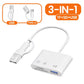 5-in-1 USB 3.0 Lightning Type C SD TF Card Reader Adapter for iPhone iPad MacBook Samsung Android Cameras Other Devices