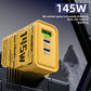 145W Fast Charger 3 Ports USB Type C Quick Mobile Phone Charger EU US UK Plug Charger Adapter For Xiaomi iPhone 16 Pro Samsung