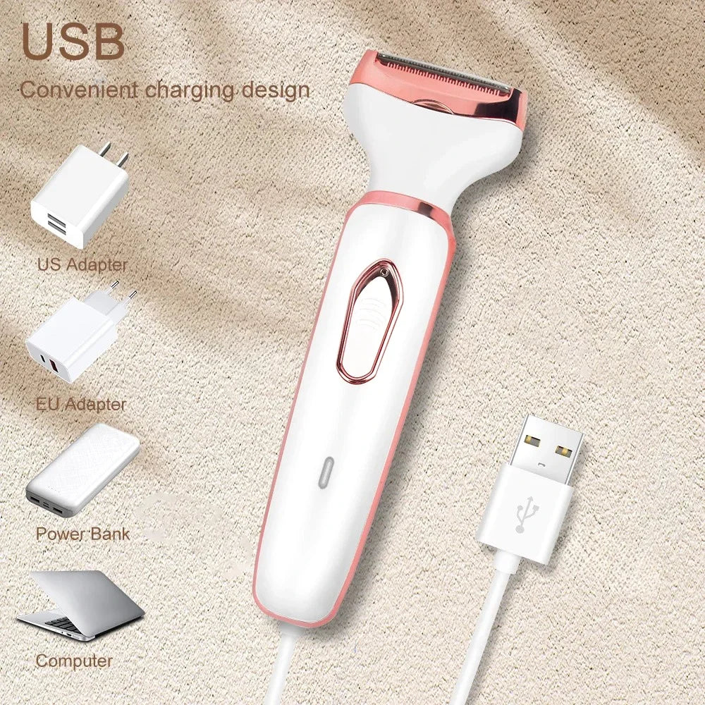 XMSJ 4 In 1 Electric Lady Shaver for Full Body Shaving - ElectronAge