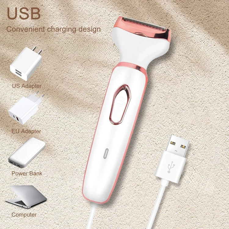 XMSJ 4 In 1 Electric Lady Shaver for Full Body Shaving - ElectronAge